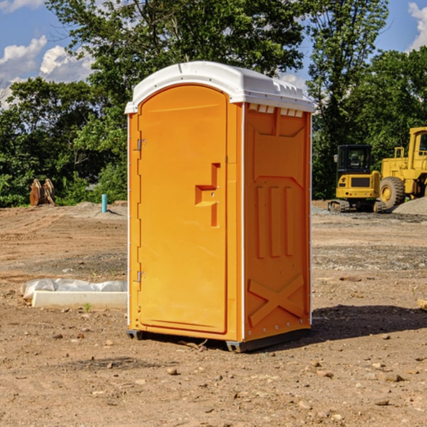 how often are the portable restrooms cleaned and serviced during a rental period in Between Georgia